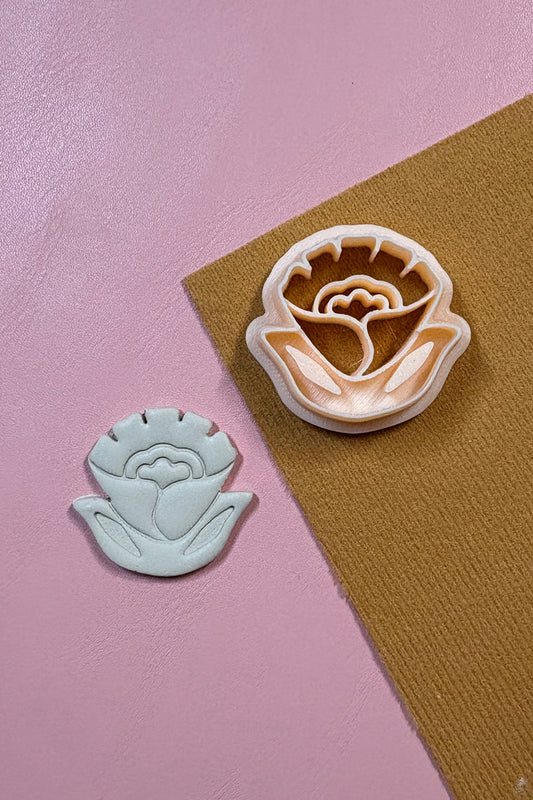 Teacup Tulip Polymer Clay Earring Cutter