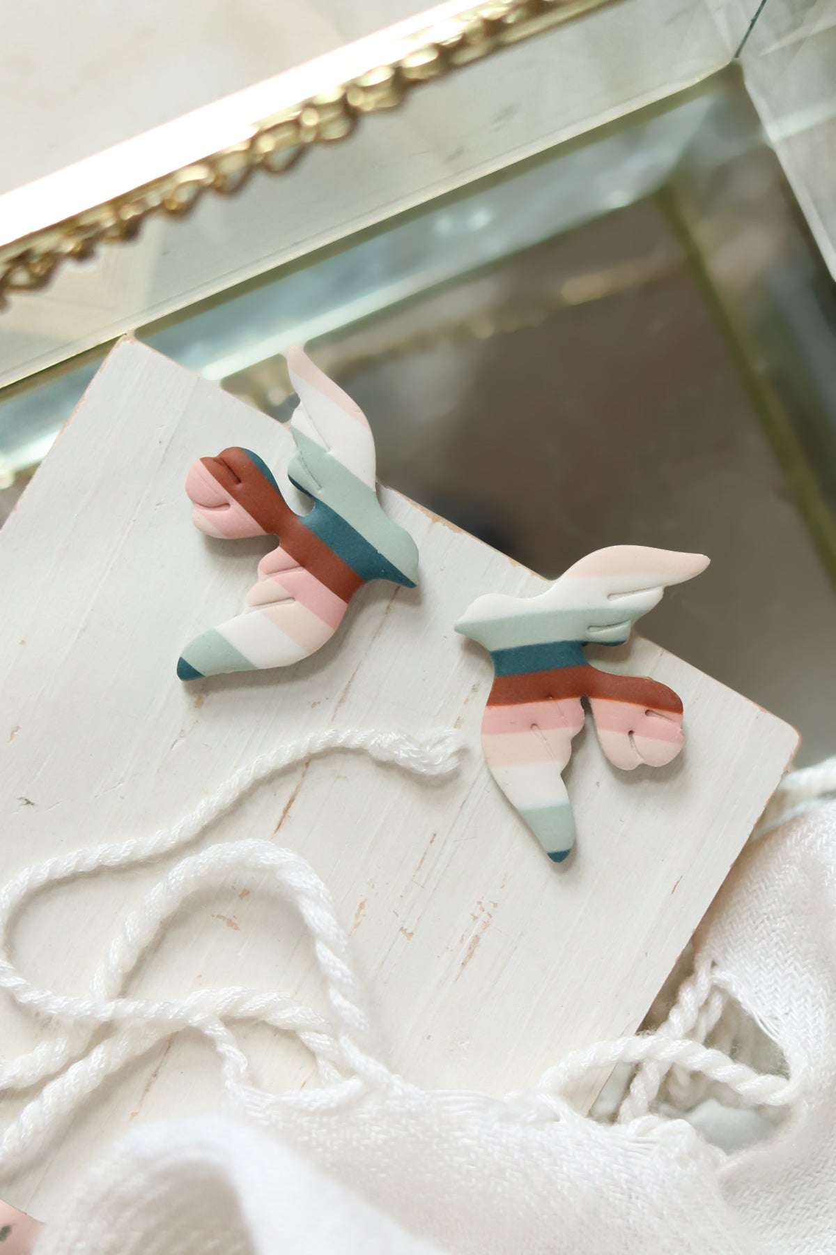 I'll Follow the Sun Polymer Clay Bird Stud Earrings