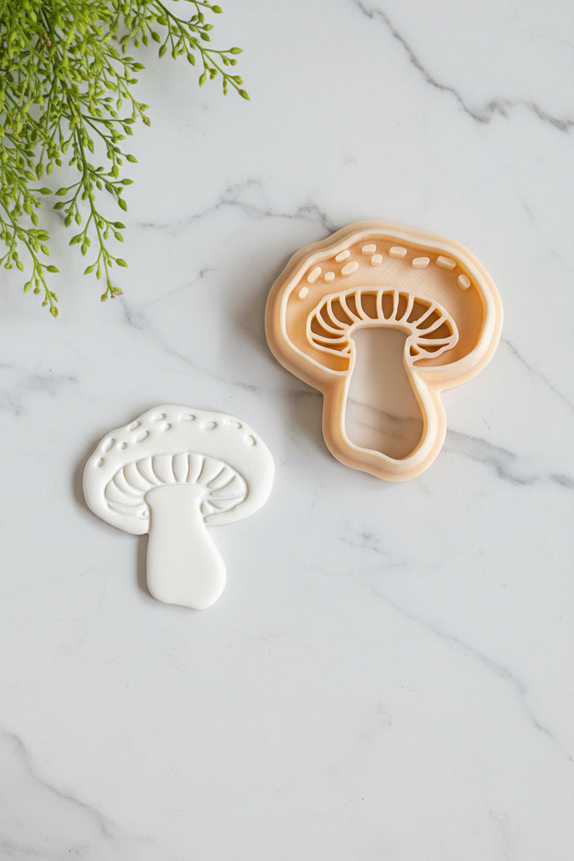 Toadstool Polymer Clay Earring Cutter