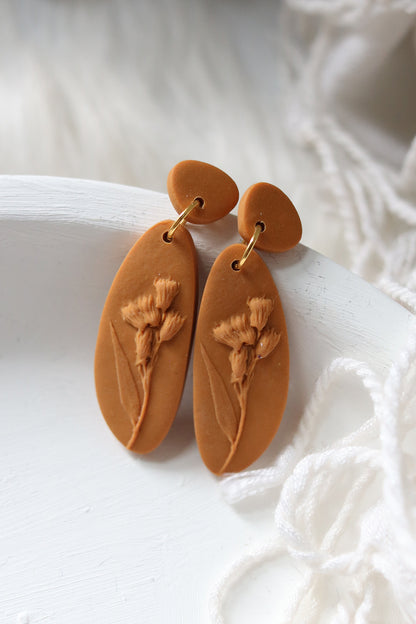 Untamed Floral Polymer Clay Earrings | Choose Your Colour