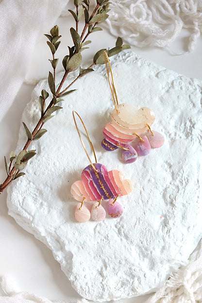 Cumulus Hoop Earrings - Lilac