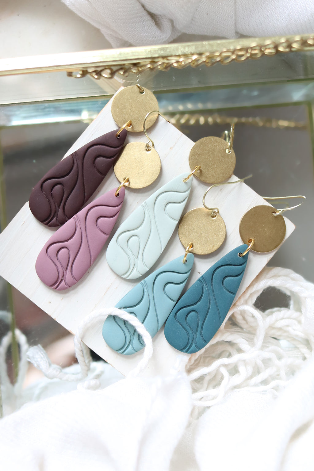 Wayward Wind Polymer Clay Earrings | Choose Your Colour