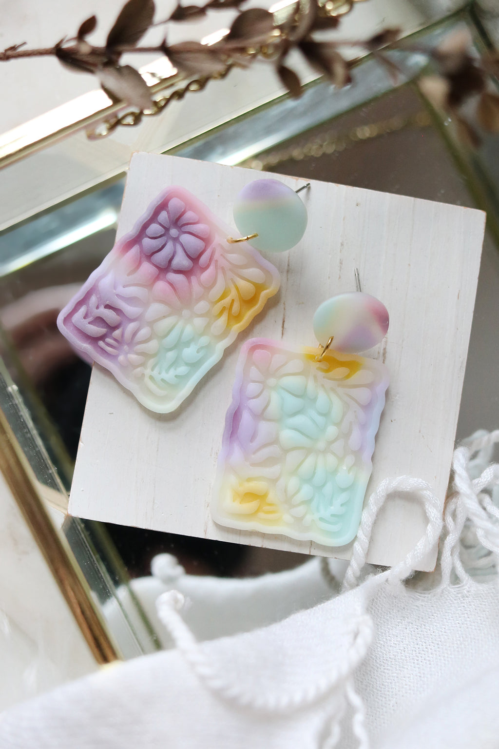 Polychrome Polymer Clay Earrings
