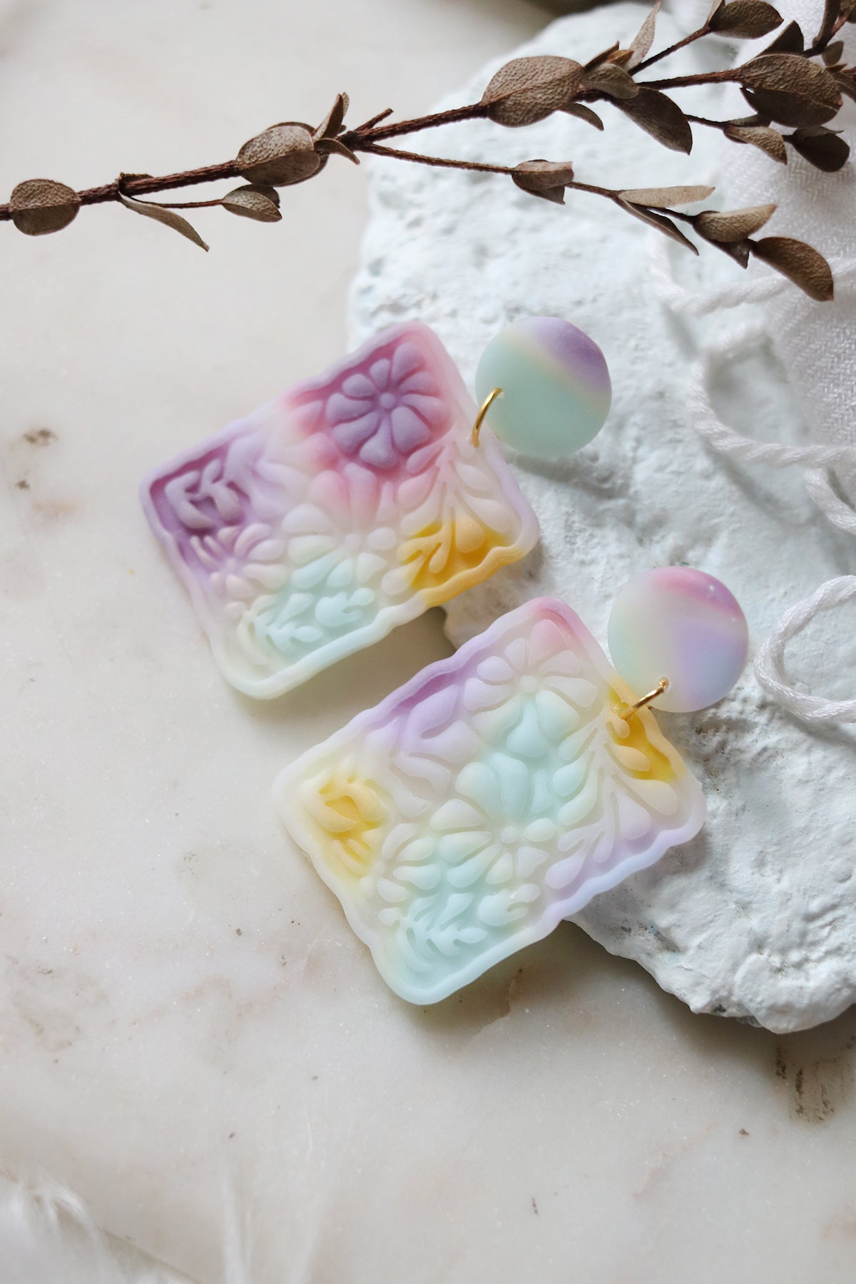 Polychrome Polymer Clay Earrings