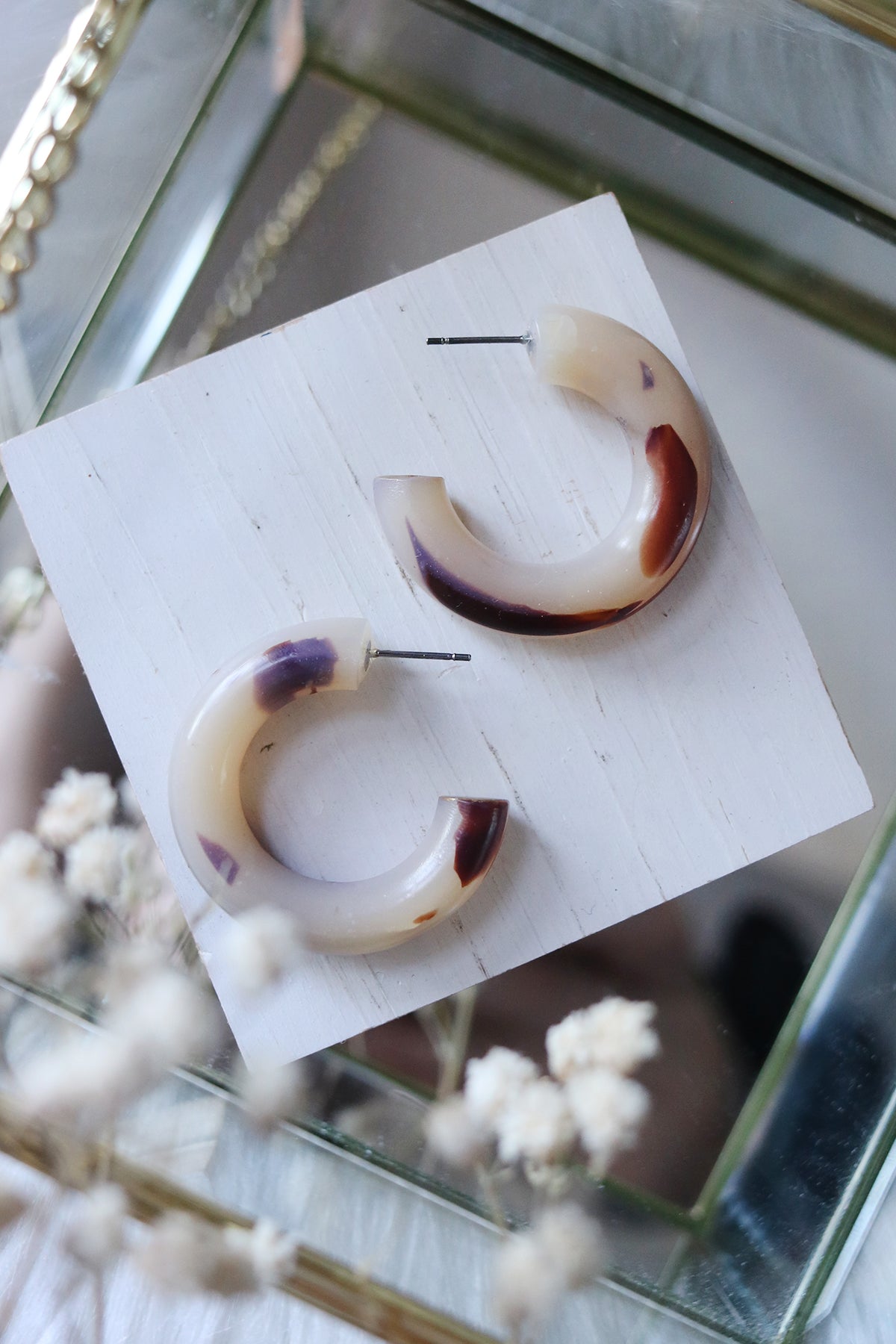 Buy Kiyara Accessories Starlight Marble Zircon Hoop Earrings in gold  plating for women and girls Online  Get 58 Off