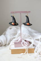 Witchy Woman Polymer Clay Witch Hat Earrings