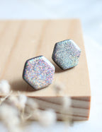 Borealis Polymer Clay Stud Earrings - Petal & Posy