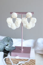 Petal & Posy Magnolia Dangle Earrings featuring elegant calla lily design with delicate floral accents