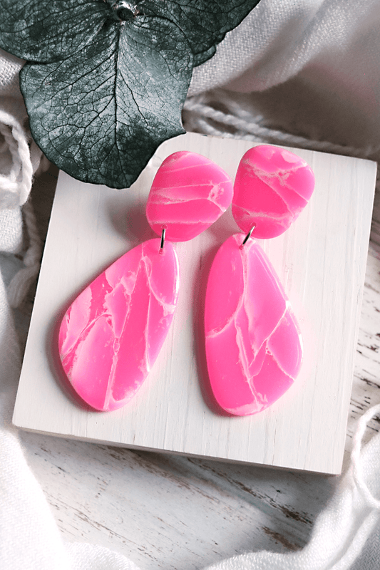 Hot Pink Earrings - Petal & Posy