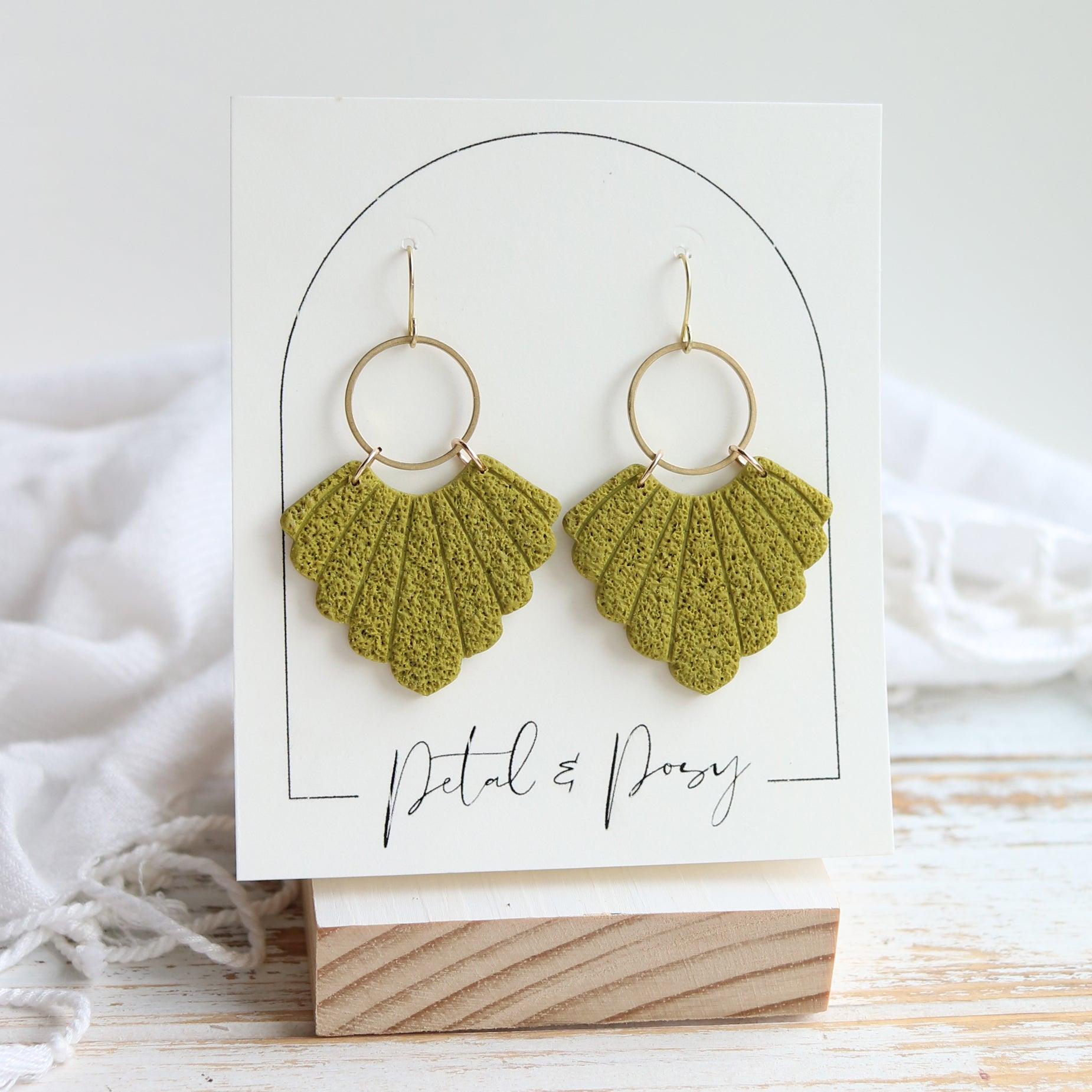 Fanfare Earrings in Pickle | Core Collection - Petal & Posy