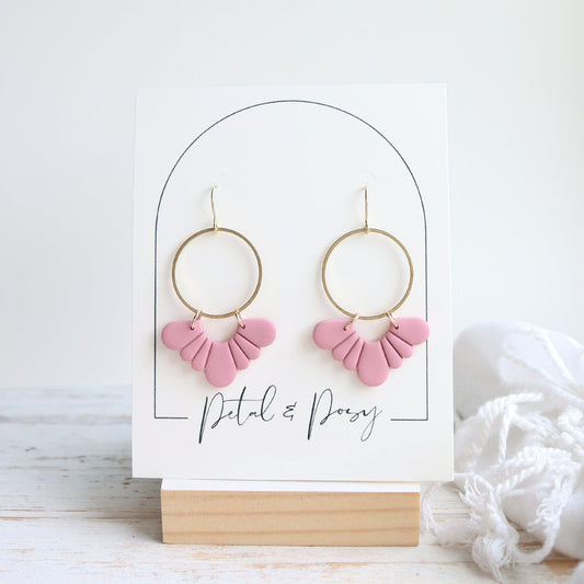Flutter Earrings in Rose | Core Collection - Petal & Posy